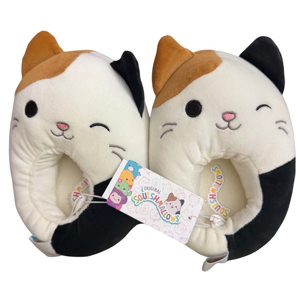 Squishmallows Cat Slippers Size Small 11/12 NWT Jazwares Calico Cat Plush